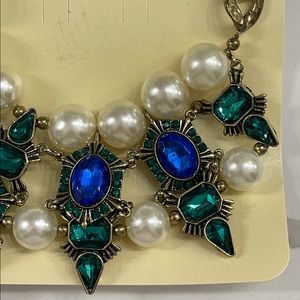 Girly bling fashion jewel statement necklace